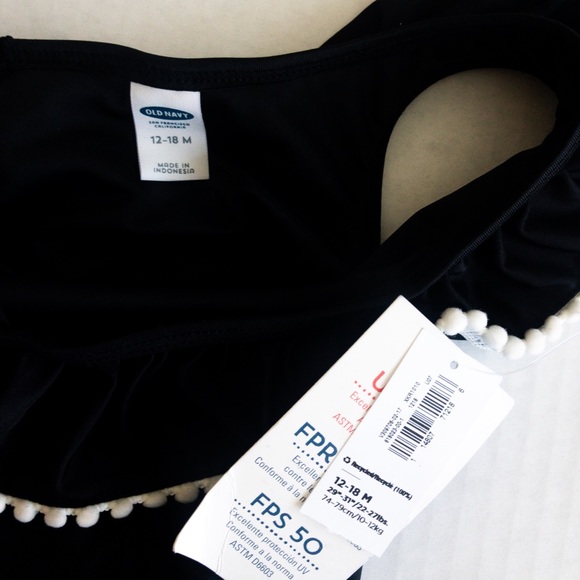 NWT Old Navy One- Shoulder Swimsuit (12-18 months) - Picture 4 of 6